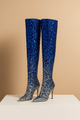 Luxury Gradient Sequin Thigh - High BootsAzizaK