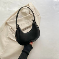 Luxury PU Leather Tote Bag, Eye - catching Half Moon Shape HandbagAzizaK