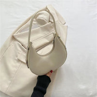 Luxury PU Leather Tote Bag, Eye - catching Half Moon Shape HandbagAzizaK