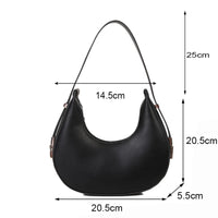 Luxury PU Leather Underarm Tote Bag for Women Hobo Style Shoulder Clutch Handbag Purse with Eye - Catching Half Moon ShapeAzizaK