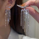 Luxury Sparkling Long Tassel Dangle EarringsAzizaK