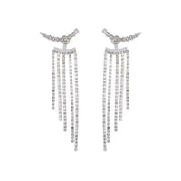 Luxury Sparkling Long Tassel Dangle EarringsAzizaK