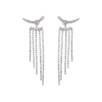 Luxury Sparkling Long Tassel Dangle EarringsAzizaK