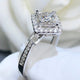 Luxury White Cubic Zirconia Engagement Rings for Women Silver ColorAzizaK