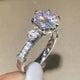 Luxury White Cubic Zirconia Engagement Rings for Women Silver ColorAzizaK