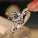 Luxury White Cubic Zirconia Engagement Rings for Women Silver ColorAzizaK