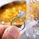 Luxury White Cubic Zirconia Engagement Rings for Women Silver ColorAzizaK