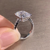 Luxury White Cubic Zirconia Engagement Rings for Women Silver ColorAzizaK