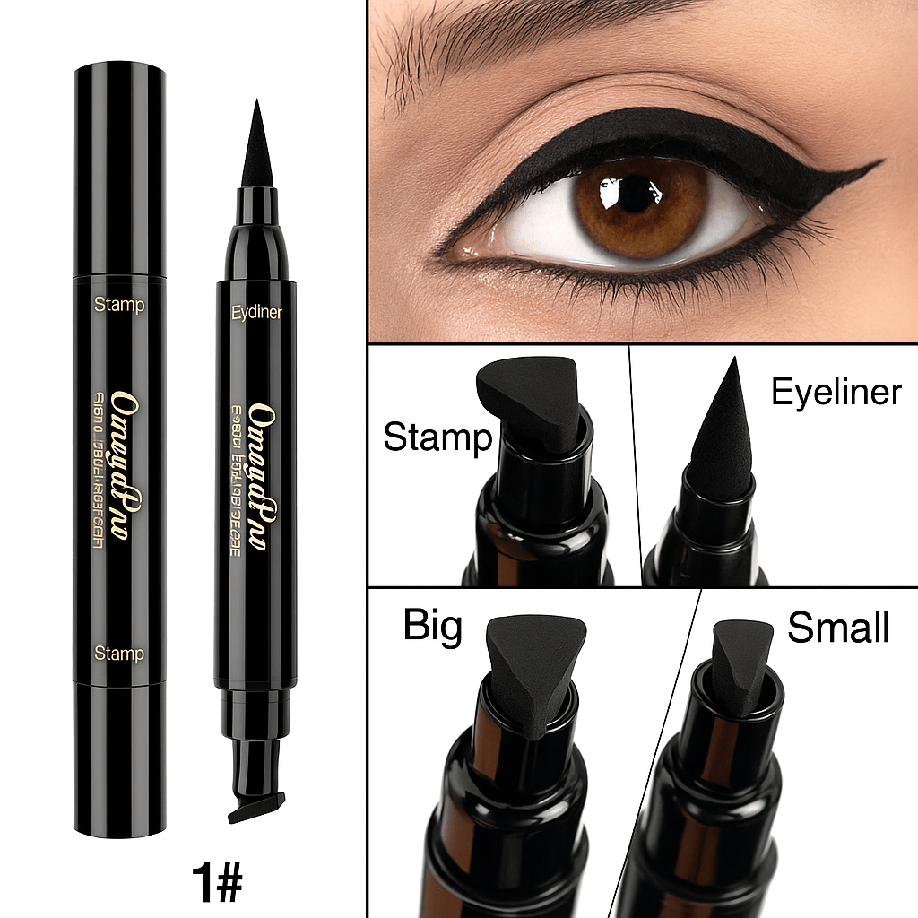 Magic Power 2 - in - 1 Liquid Eyeliner Pen – Set of 5 Designs (Stamp + Liner)AzizaK