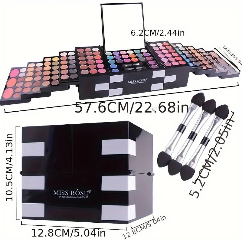 Makeup set for 142 colors eye shadow, 3 colors blush, 3 colors eyebrow powder.AzizaK