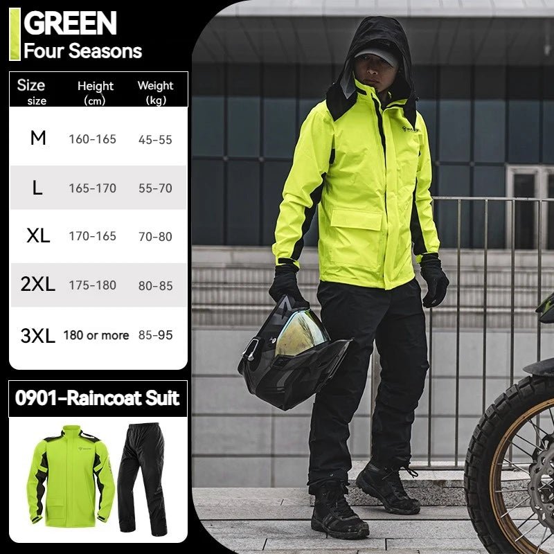 Men and women Jackets and pants Waterproof and breathable reflective raincoatAzizaK