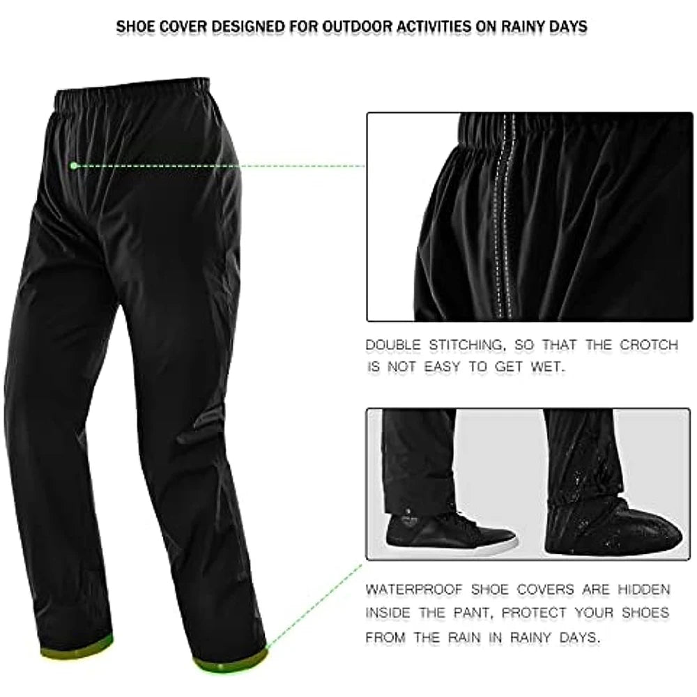 Men and women Jackets and pants Waterproof and breathable reflective raincoatAzizaK