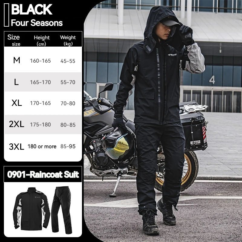 Men and women Jackets and pants Waterproof and breathable reflective raincoatAzizaK