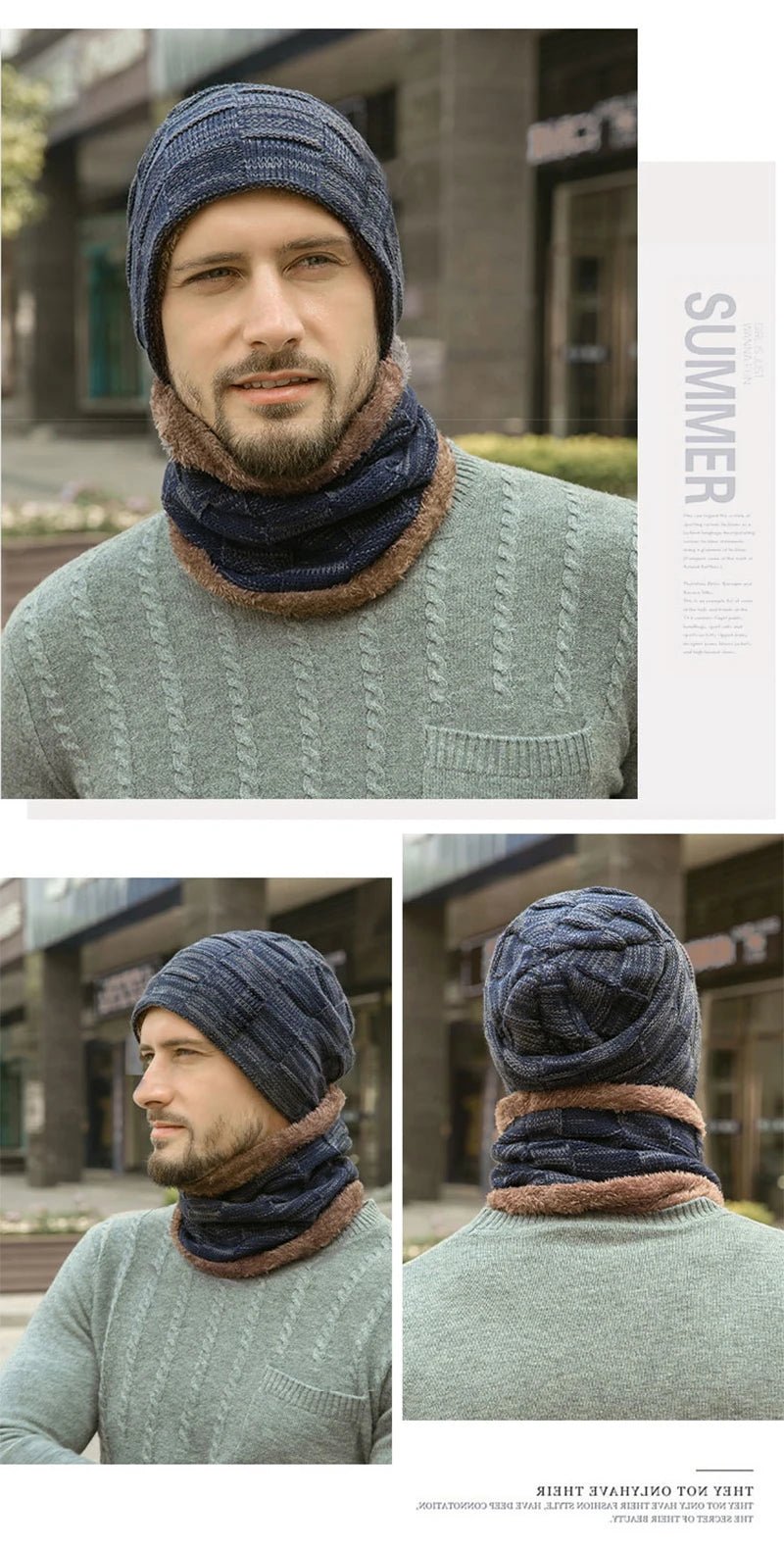 Men’s 2 - piece beanieAzizaK