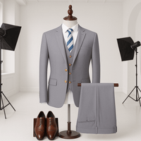 Men’s Premium 3 - Piece Business Suit Set – Jacket, Vest & TrousersAzizaK