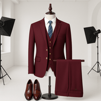 Men’s Premium 3 - Piece Business Suit Set – Jacket, Vest & TrousersAzizaK