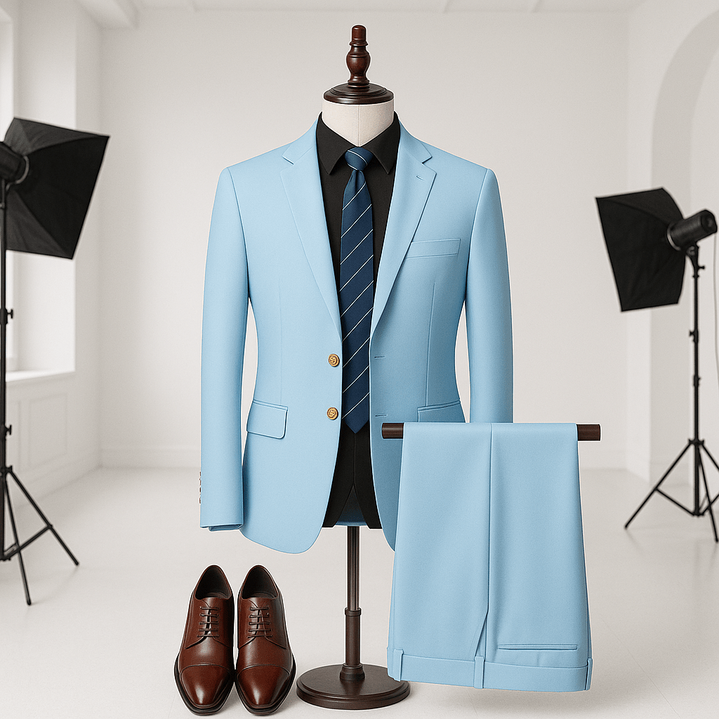 Men’s Premium 3 - Piece Business Suit Set – Jacket, Vest & TrousersAzizaK