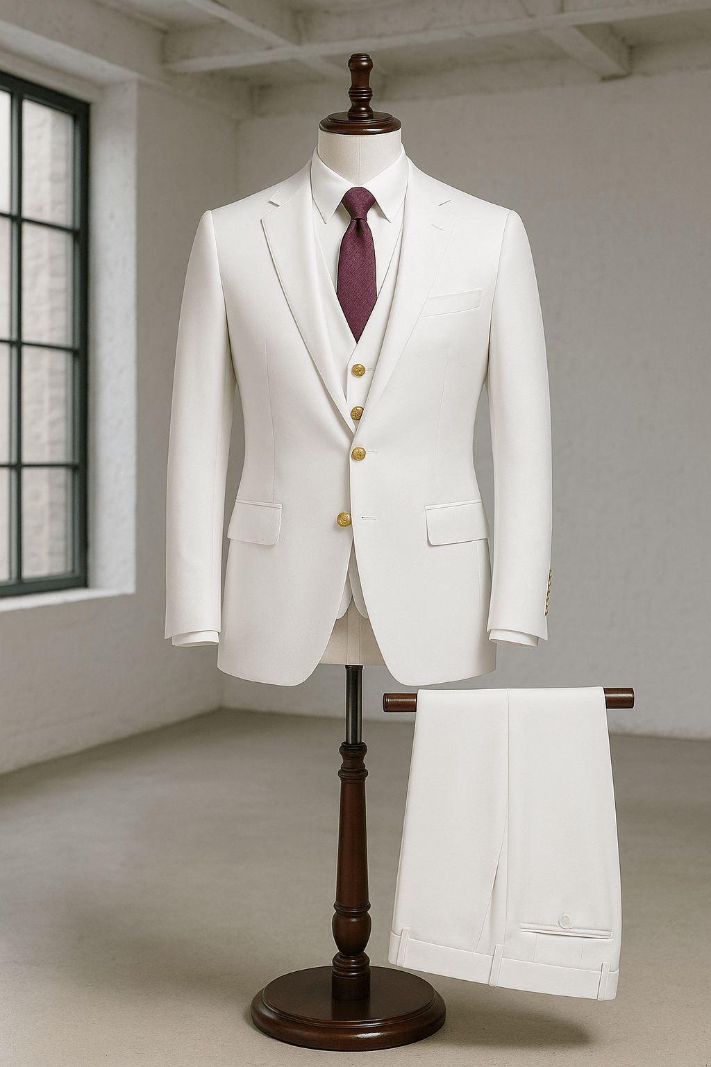 Men’s Premium 3 - Piece Business Suit Set – Jacket, Vest & TrousersAzizaK