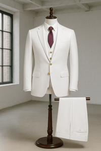 Men’s Premium 3 - Piece Business Suit Set – Jacket, Vest & TrousersAzizaK