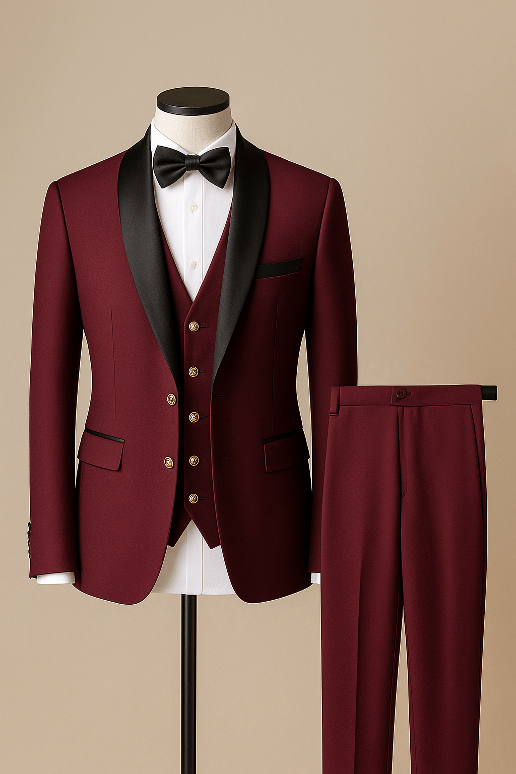 Men’s Slim Fit 3 - Piece Suit – Jacket, Vest & Pants | AzizaKAzizaK