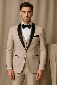 Men’s Slim Fit 3 - Piece Suit – Jacket, Vest & Pants | AzizaKAzizaK