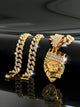 Men's Timeless Retro Lion Head Pendant Necklace - Bold Hip Hop Style Fashion Statement Accessories for HimAzizaK