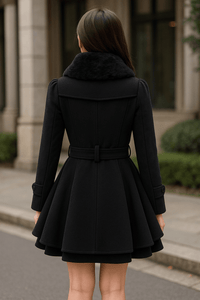 Mid - length, double - breasted, thick trench coatAzizaK