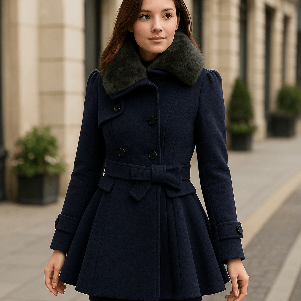 Mid - length, double - breasted, thick trench coatAzizaK