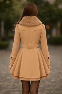 Mid - length, double - breasted, thick trench coatAzizaK