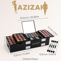 MISS RÔSE 142 - Color Eyeshadow Palette – Full Makeup Box with Mirror & ApplicatorsAzizaK
