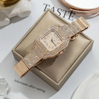 Montre UTHAI L77 Mode Luxe Or Carré DiamantAzizaK