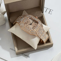 Montre UTHAI L77 Mode Luxe Or Carré DiamantAzizaK