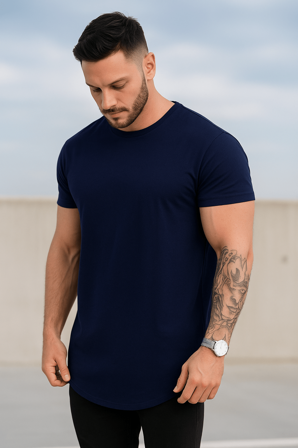 Muscle Fit Workout T-Shirt – High - Quality Cotton Athleisure TeeAzizaK