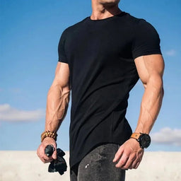 Muscle Fit Workout T-Shirt – High - Quality Cotton Athleisure TeeAzizaK