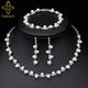 Necklace Earrings Bracelet Silver ColorAzizaK