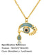 Necklace with Turkish eye pendant in stainless steel gold colorAzizaK