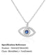 Necklace with Turkish eye pendant in stainless steel gold colorAzizaK