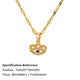 Necklace with Turkish eye pendant in stainless steel gold colorAzizaK