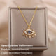 Necklace with Turkish eye pendant in stainless steel gold colorAzizaK