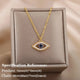 Necklace with Turkish eye pendant in stainless steel gold colorAzizaK