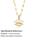 Necklace with Turkish eye pendant in stainless steel gold colorAzizaK