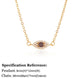 Necklace with Turkish eye pendant in stainless steel gold colorAzizaK