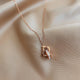 New Classic Zircon D Letter Pendant Titanium Steel Short NecklaceAzizaK