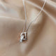 New Classic Zircon D Letter Pendant Titanium Steel Short NecklaceAzizaK