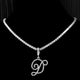 New Cursive Letters Cubic Zirconia Chain Intial Name Necklace Hip Hop Jewelry Gold Silver Color CZ 26 Alphabet Pendant NecklacesAzizaK