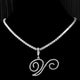 New Cursive Letters Cubic Zirconia Chain Intial Name Necklace Hip Hop Jewelry Gold Silver Color CZ 26 Alphabet Pendant NecklacesAzizaK