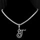 New Cursive Letters Cubic Zirconia Chain Intial Name Necklace Hip Hop Jewelry Gold Silver Color CZ 26 Alphabet Pendant NecklacesAzizaK
