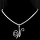 New Cursive Letters Cubic Zirconia Chain Intial Name Necklace Hip Hop Jewelry Gold Silver Color CZ 26 Alphabet Pendant NecklacesAzizaK