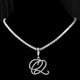 New Cursive Letters Cubic Zirconia Chain Intial Name Necklace Hip Hop Jewelry Gold Silver Color CZ 26 Alphabet Pendant NecklacesAzizaK