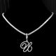 New Cursive Letters Cubic Zirconia Chain Intial Name Necklace Hip Hop Jewelry Gold Silver Color CZ 26 Alphabet Pendant NecklacesAzizaK
